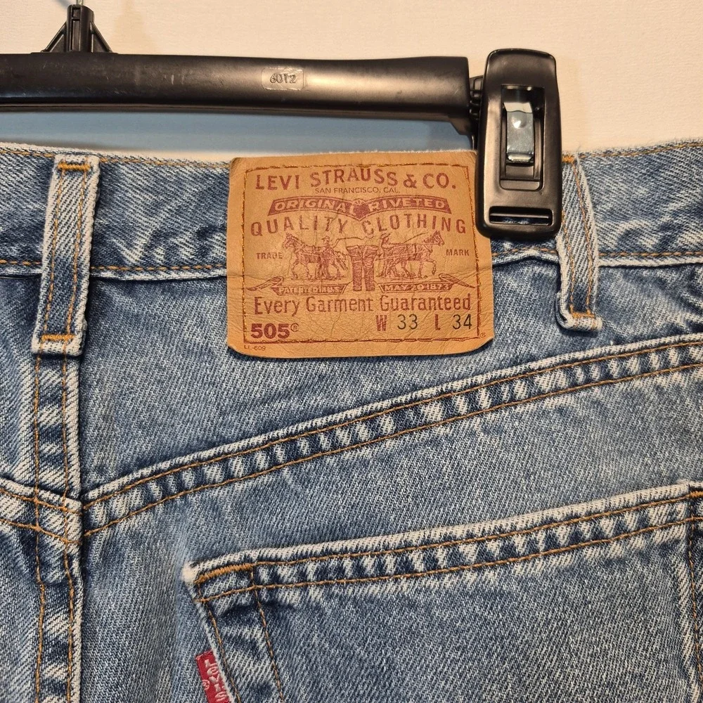 Vintage‎ Levi's Levis 505 Straight Leg Denim Jeans 33 x 34 90s Grunge Dadcore
